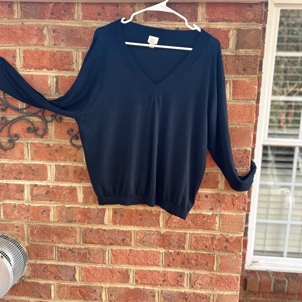 Black V-Neck Sweater